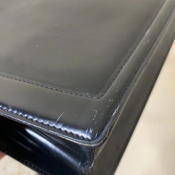 🎉HP🎉 Vintage Ralph Lauren Patent Black Handbag - Picture 8 of 13